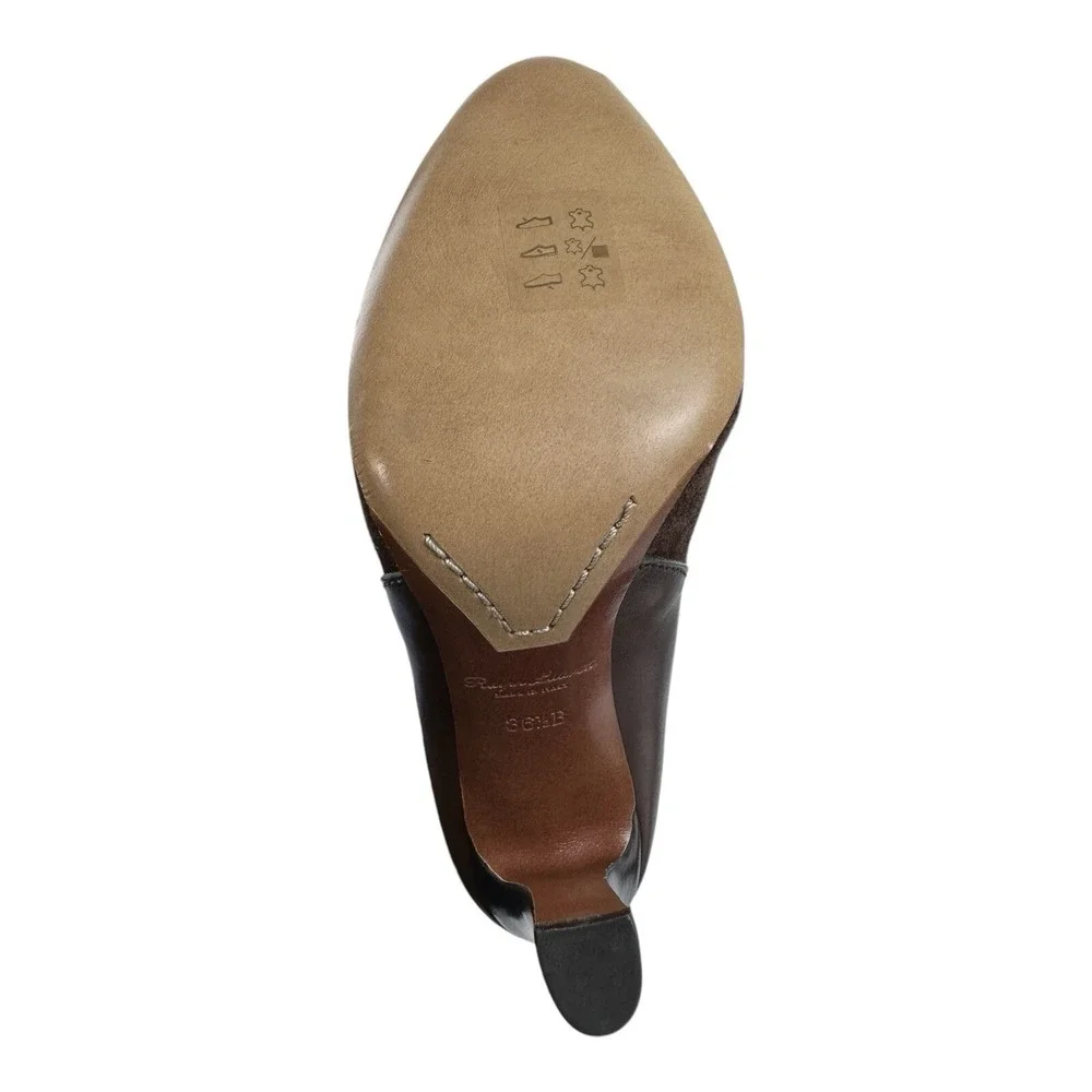 Ralph Lauren Purple Label Brown Suede Adrien High Boot Heel 36.5B EU 6 US NIB